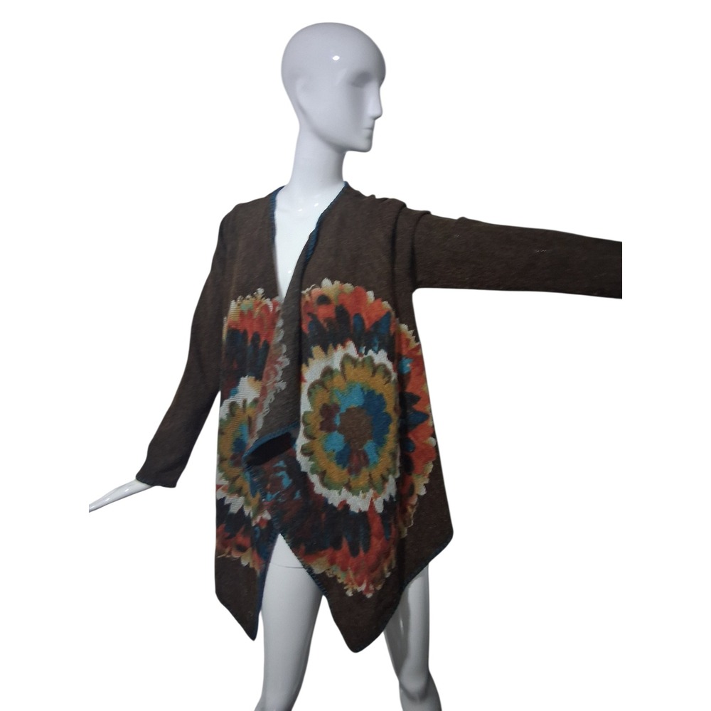 Mushka by Sienna Rose Women's  Small Artsy‎ Abstract Floral Open Front Cardigan